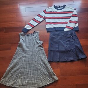 lot of girl's sweater, dress and skirt size 10-12